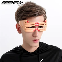 Seemfly Хэллоуин Забавный в форме пальца очки маска для глаз руки реквизит Вечеринка Косплей Костюм Очки вечерние украшения подарок