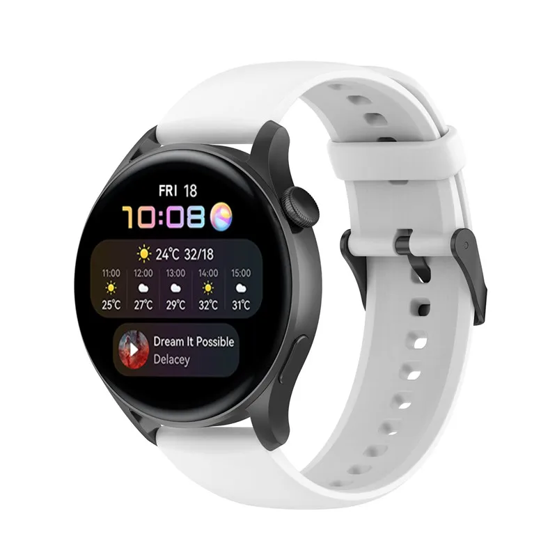 20mm 22mm Silicone watch strap For Samsung Gear S3/Active2/Huawei GT2 /Amazfit bip/Fossil Q/POLAR ignite Vantage M2 wristband