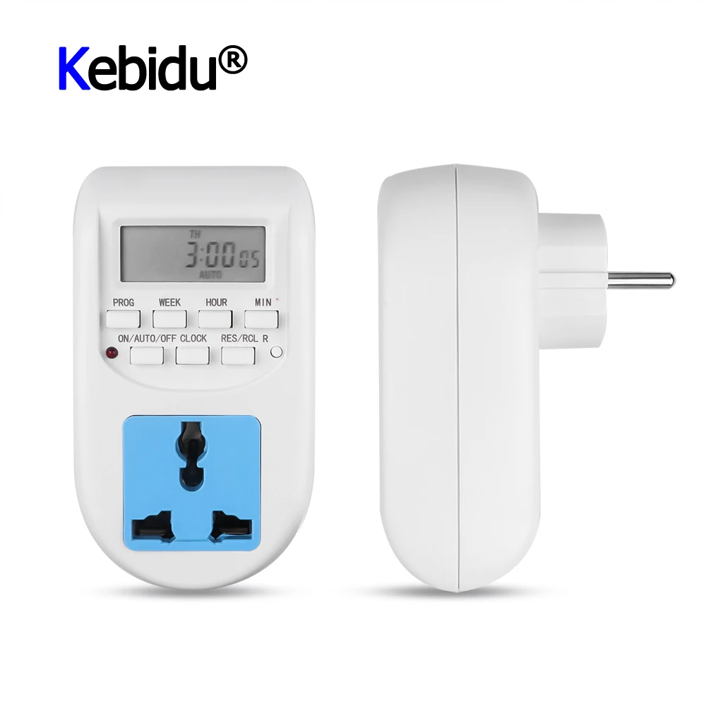 KEBIDU 220V Smart Digital Timer Energy Saving Programmable Electronic Socket Switch EU Plug For Home | Электроника