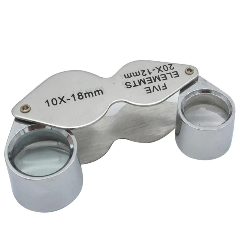 10X 20X Dual Optical Lens Jewelry Appraisal Magnifier Jewelry Magnifying Glass Handheld Magnifying Glass Tool