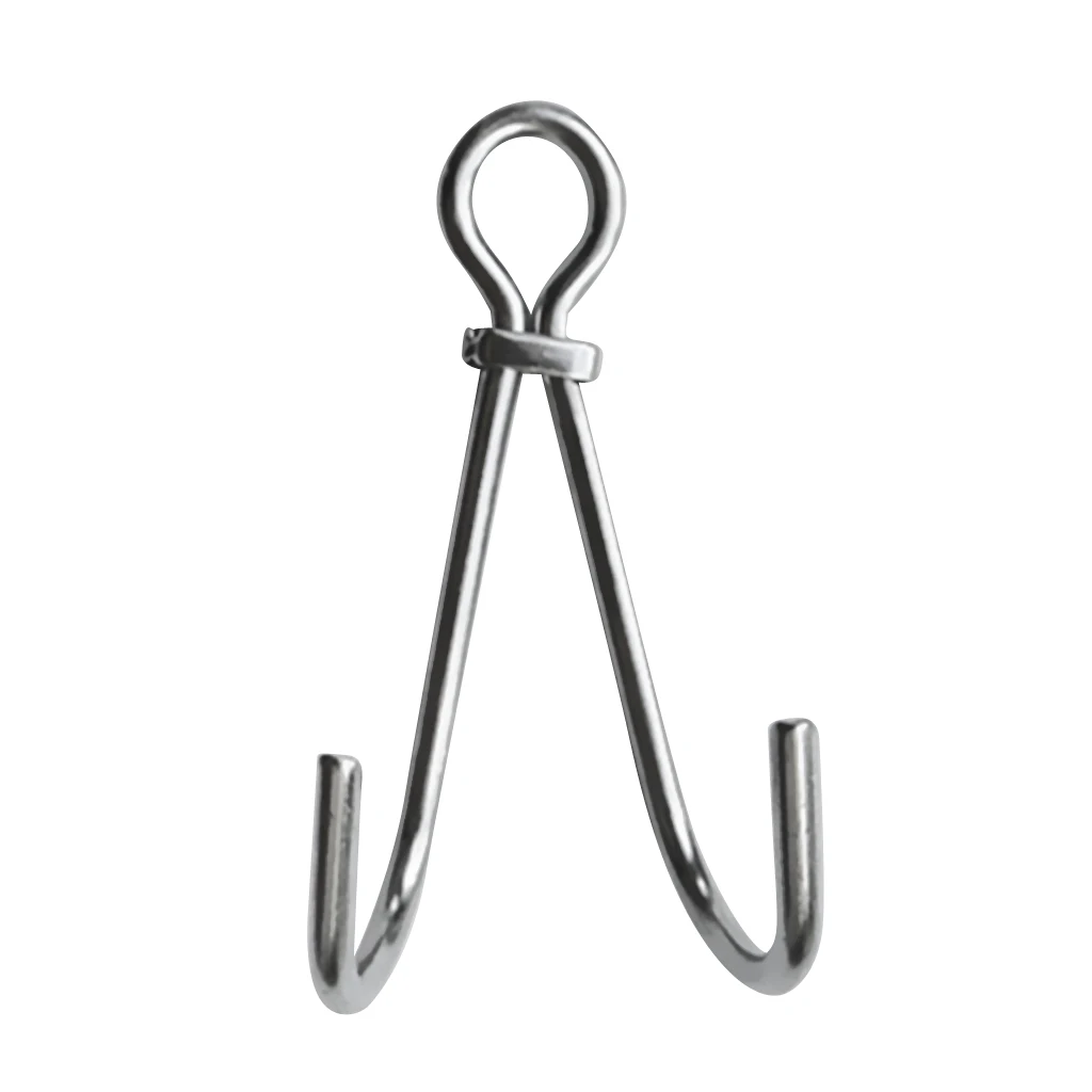 13.5cm Safety Scuba Dive Double Reef Hook For Underwater Photography Silver