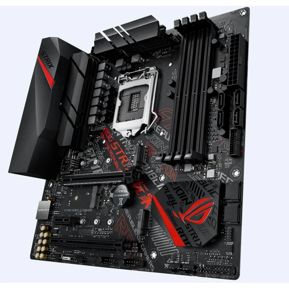 Материнская плата Asus ROG STRIX B365-G GAMING Soc-1151v2 Intel B365 4xDDR4 mATX AC`97 8ch(7.1) GbLA