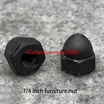 

1/4 Inch Domed Nuts furniture screw end cover cap protector PP plastic acorn nuts thread arced protecting