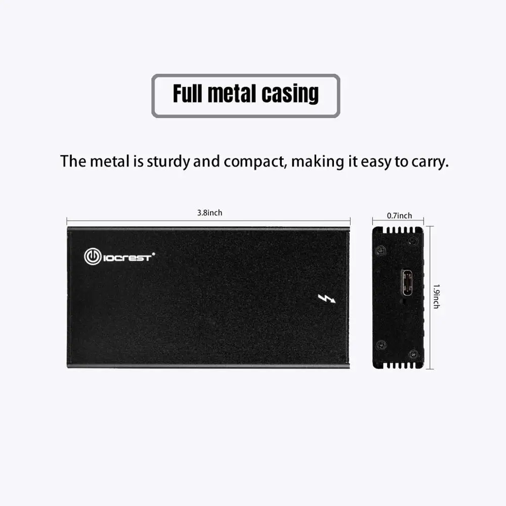 Ʈ ũž PC SSD Ŭ ϵ ũ ̽ ڽ, Ʈ 3 NVME SSD ̽, 40Gb to NVMe M.2 SSD Ŭ