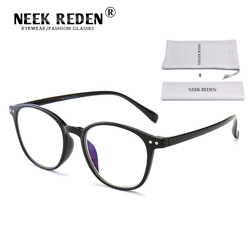 

TR90 Ultralight Computer Glasses Frames Anti Blue Rays Reading Eyeglasses Unisex Round Presbyopia Eyewear For Glasses Diopters