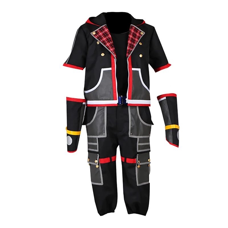 Kingdom Hearts III Protagonist Sora Cosplay Costume Black Mens Kingdom Hearts Cosplay Costume Halloween Carnioval Costumes