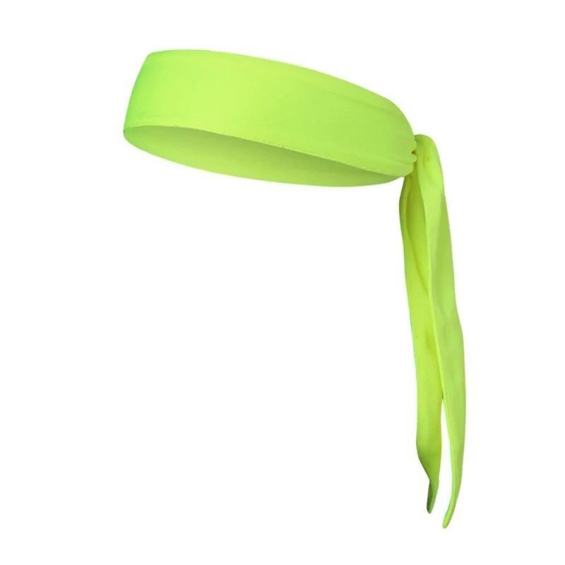 Мужская/Женская спортивная повязка на голову для бега, тенниса, фитнеса, пиратской повязки на голову для занятий йогой, лента для волос, спортивные аксессуары для бега - Цвет: Цвет: желтый