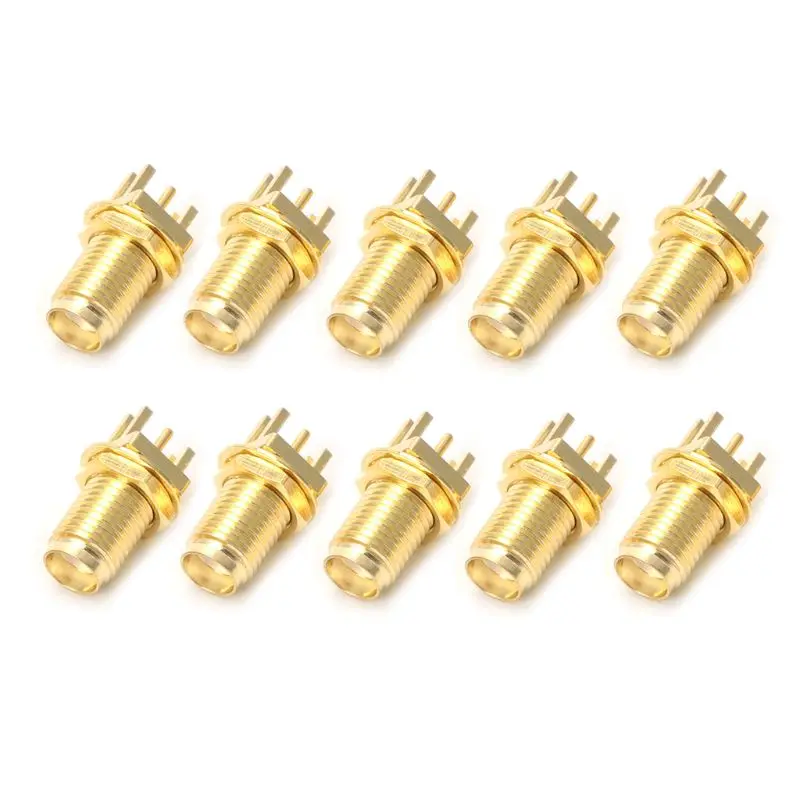 

10pcs End Launch PCB Mount Mount SMA Female Jack Straight RF Connector Adapter