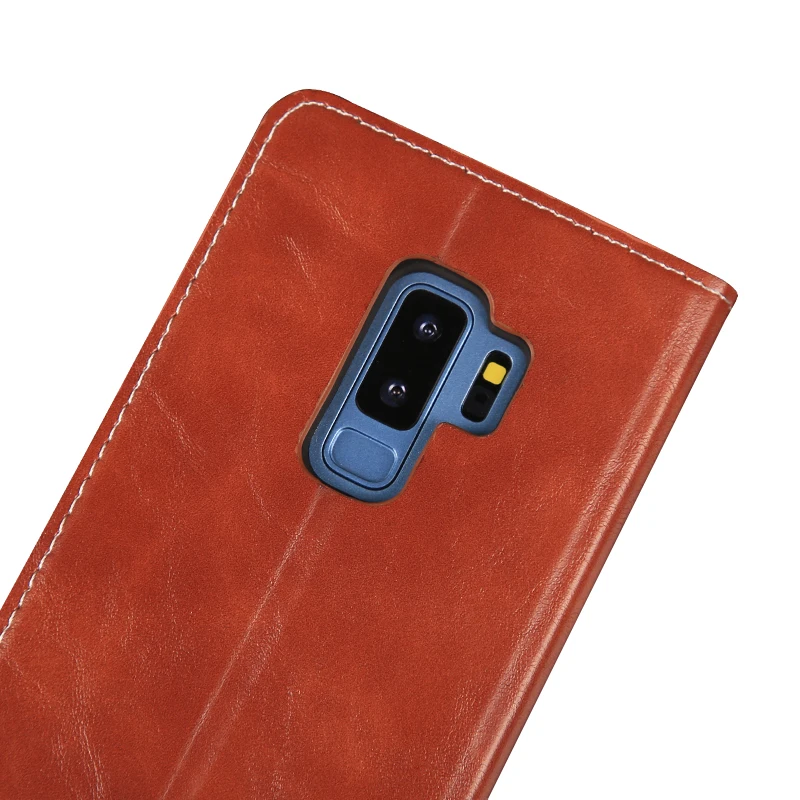 Чехол для телефона для samsung Примечание 10 9 8 S10 плюс S9 S8 S7 S6 край A5 A7 A8 J5 J7 A50 A70 масла Воск кожа и возможностью переворачивать на подставку и откидной крышкой