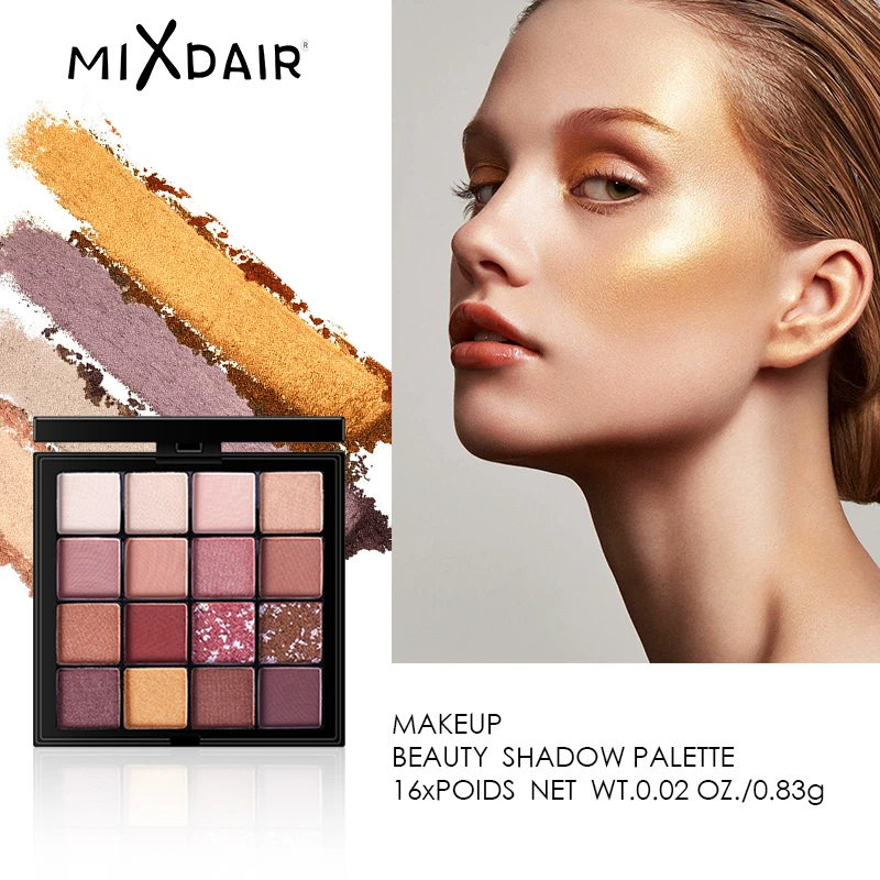 MIXDAIR M1952 тени для век 16 цветов Палитра теней для век макияж пигменты водостойкие мерцающие блестящие матовые тени для век Косметика Красота