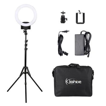 

12" Live Broadcast Fill Light LED Ring Lights Dual Color Temperature with Light Stands Cellphone Clip