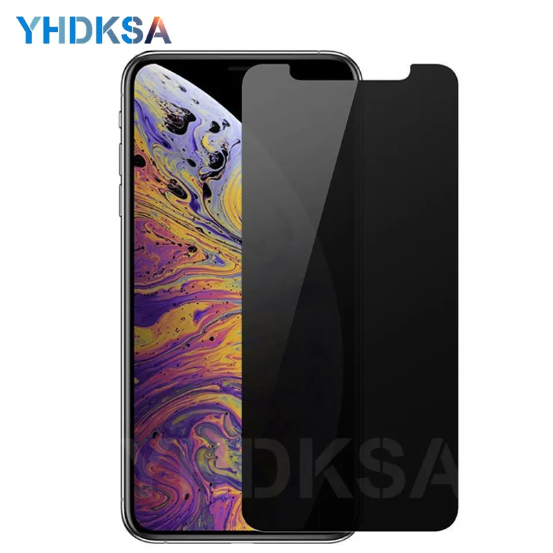 Антишпионское закаленное стекло Защитная пленка для iPhone X XR XS 11 Pro Max 8 7 6 6S Plus 5 5S