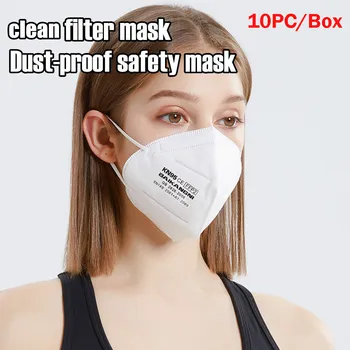 

10PCS unisex dust masks anti-pollution PM2.5 activated carbon filter breathable masks anti-dust anti-haze reusable masks маска