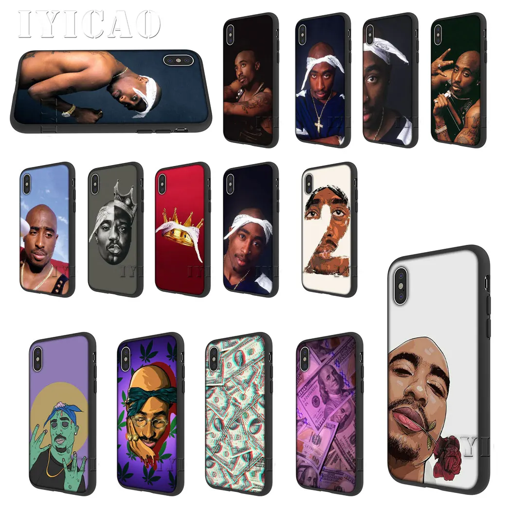 IYICAO 2pac Tupac и Biggie Мягкий силиконовый чехол для iPhone 5 5S SE 10 X XS XR Max 6 6s 7 8 Plus 11 pro max |
