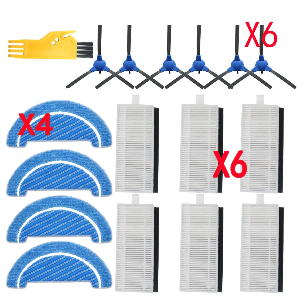 Replacement Side Brush Filter Mop Cloth Kit for Conga 1090 Robot Vacuum  Parts