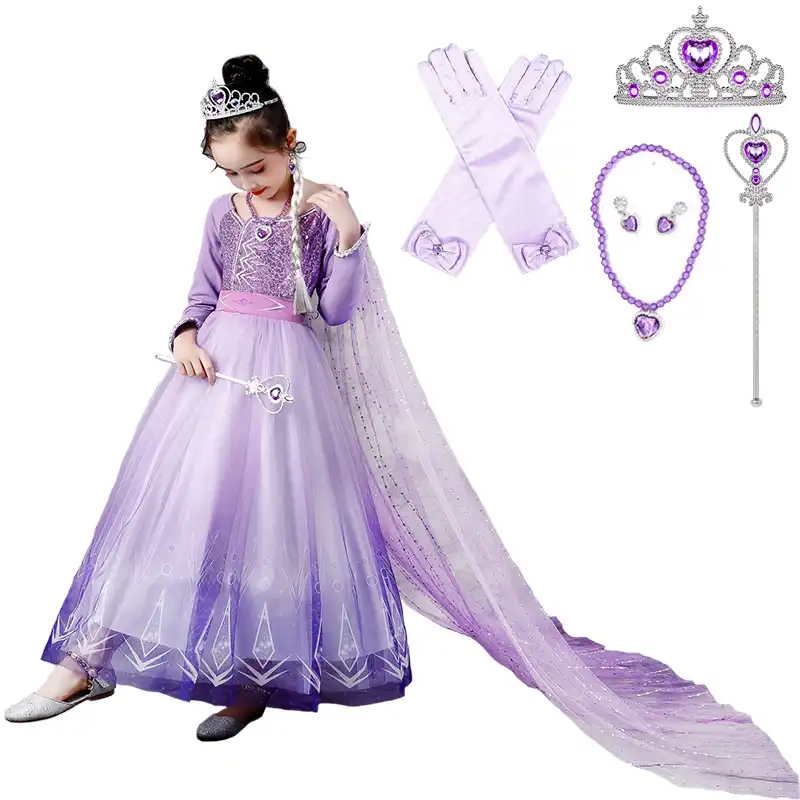 雪の女王2のためのプリンセスドレス衣装クリスマスハロウィーン女の子ドレス十代の少女の服 女の子のコスチューム Aliexpress
