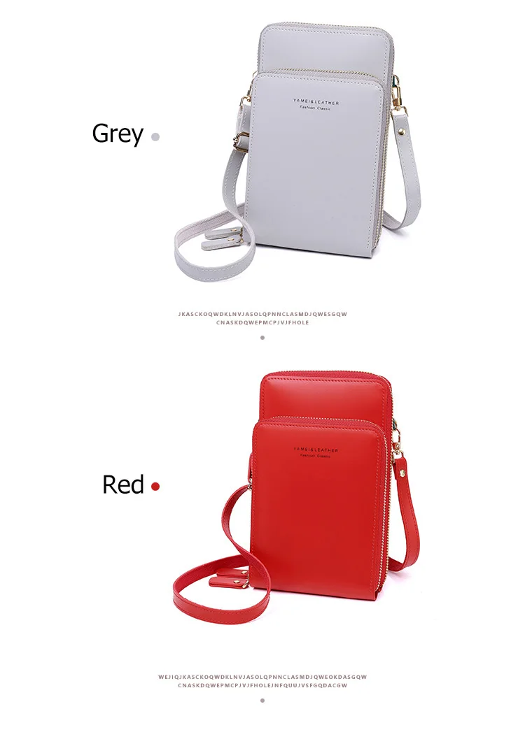 Women Wallet Clutch Purse Ladies Mini PU Leather Shoulder Messenger Bag Muti Pocket All in one Crossbody Phone Bag Female Wallet (13)