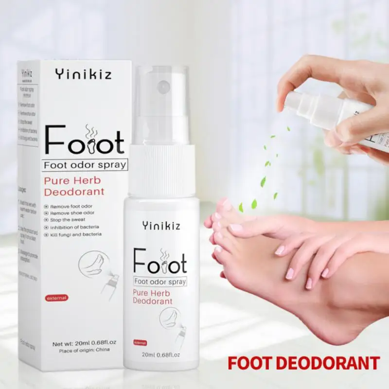 Foot Odor Spray Antibacterial Deodorant Powder Anti Itch Sweat Odor