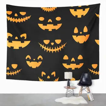 

Orange Tapestry Halloween Cute Tapestry For Bedroom Room Decor Wall Hanging Wall Art Tapestry Picnic Mat Beach Towel Bed Cover