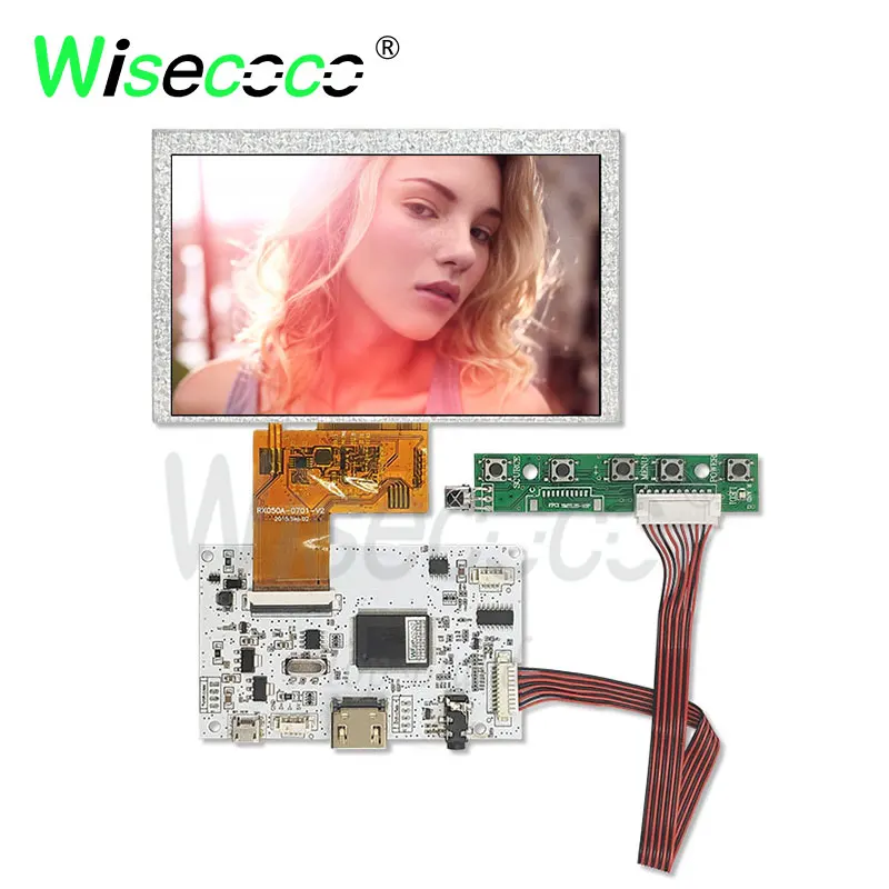 

5 inch screenTFT LCD display 480*272 for pocket TV and automotive display with 40pin HDMI driver board