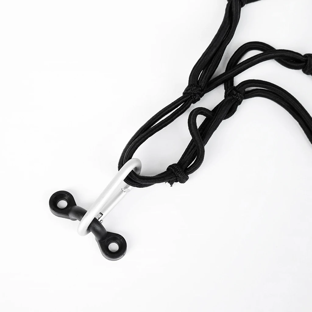 MagiDeal Top Quality Kayak Deck Cargo Bungee Net With Pad Eyes and Snap Hooks Secureing DIY Replacement Accessory Black | Спорт и