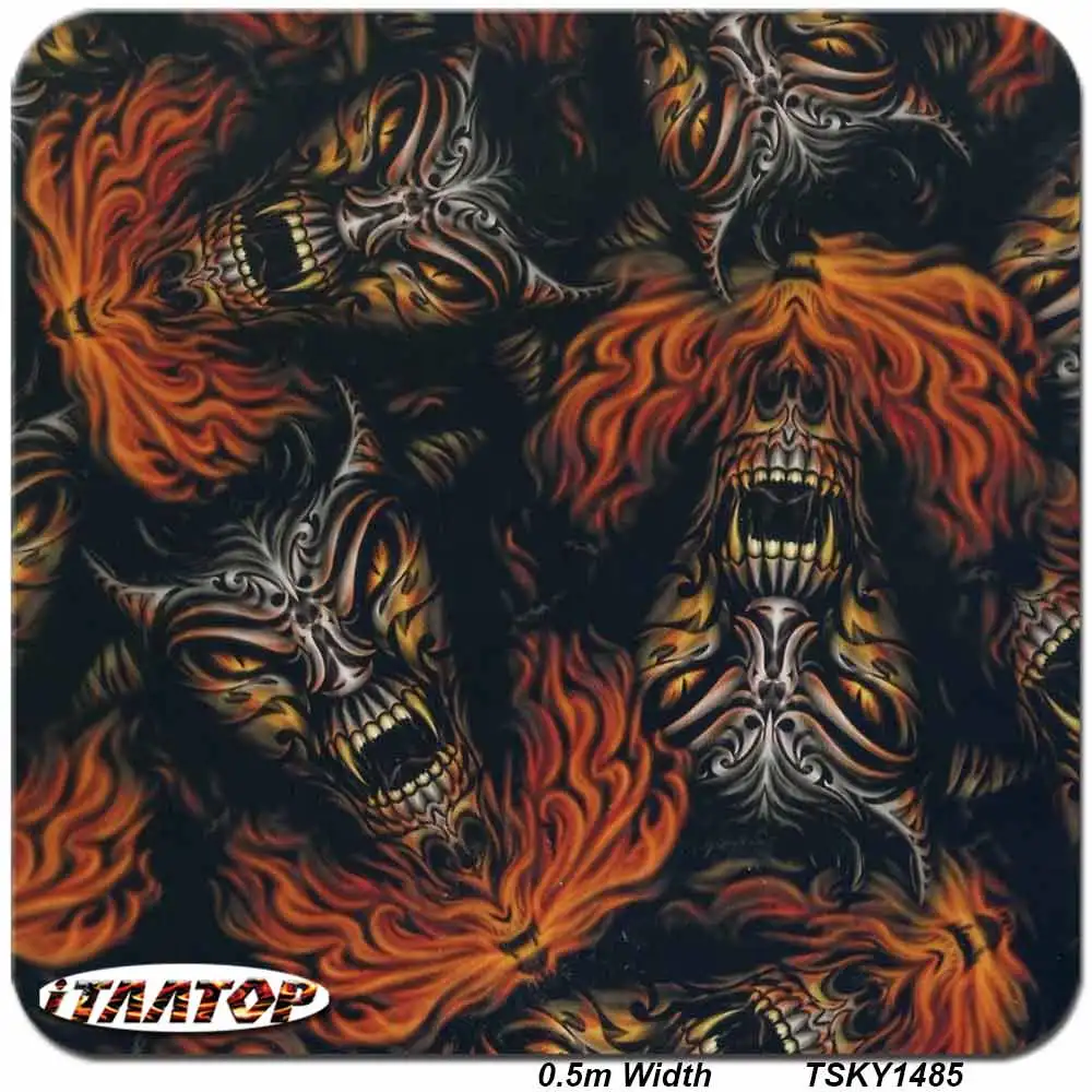 Itsavop Dip Film TSKY1485 0 5 M * 2/10/20M Skull Hydro Dipping | Автомобили и мотоциклы