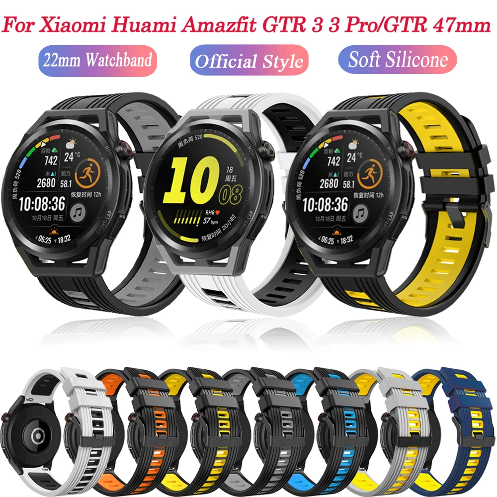 

Ремешок JKER для Xiaomi Huami Amazfit GTR 47 мм/2 2E, силиконовый браслет для Amazfit GTR 3 3 Pro/Stratos 3/2/2S, 22 мм