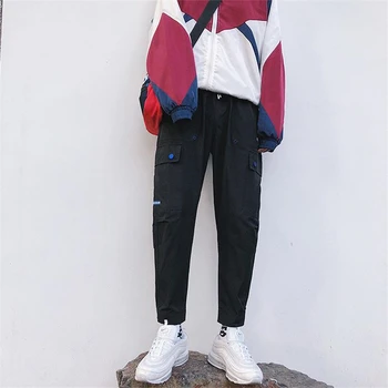 

Men's Side Pockets Cargo Harem Pants 2020 Hip Hop Casual Male Tatical Joggers Trousers Male Fashion Casual Streetwear Pants