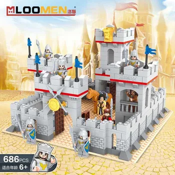 

Ancient Military War Roman Empire Medieval Lion King Castle Building Blocks Children DIY Educational Toy for Boy birthday gifts