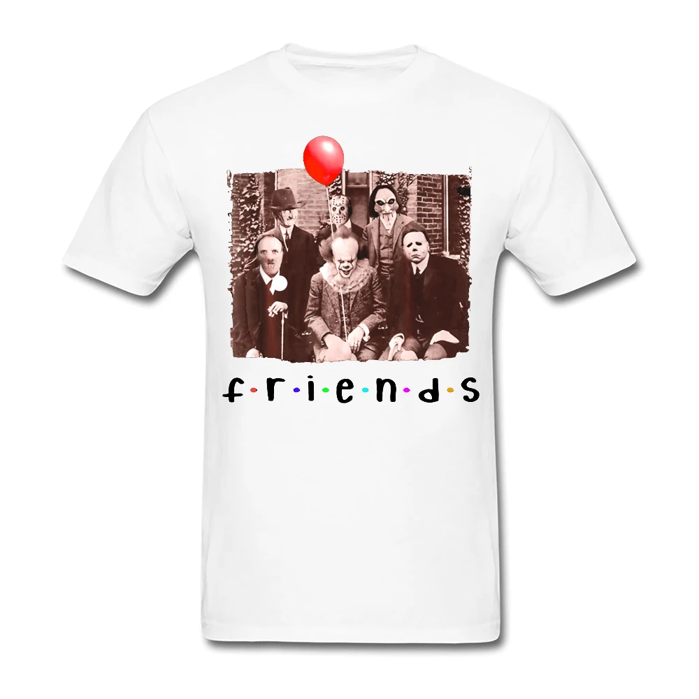 

Friends Halloween Horror Team Scary Movies IT Spooky Clown Jason Black T-Shirt
