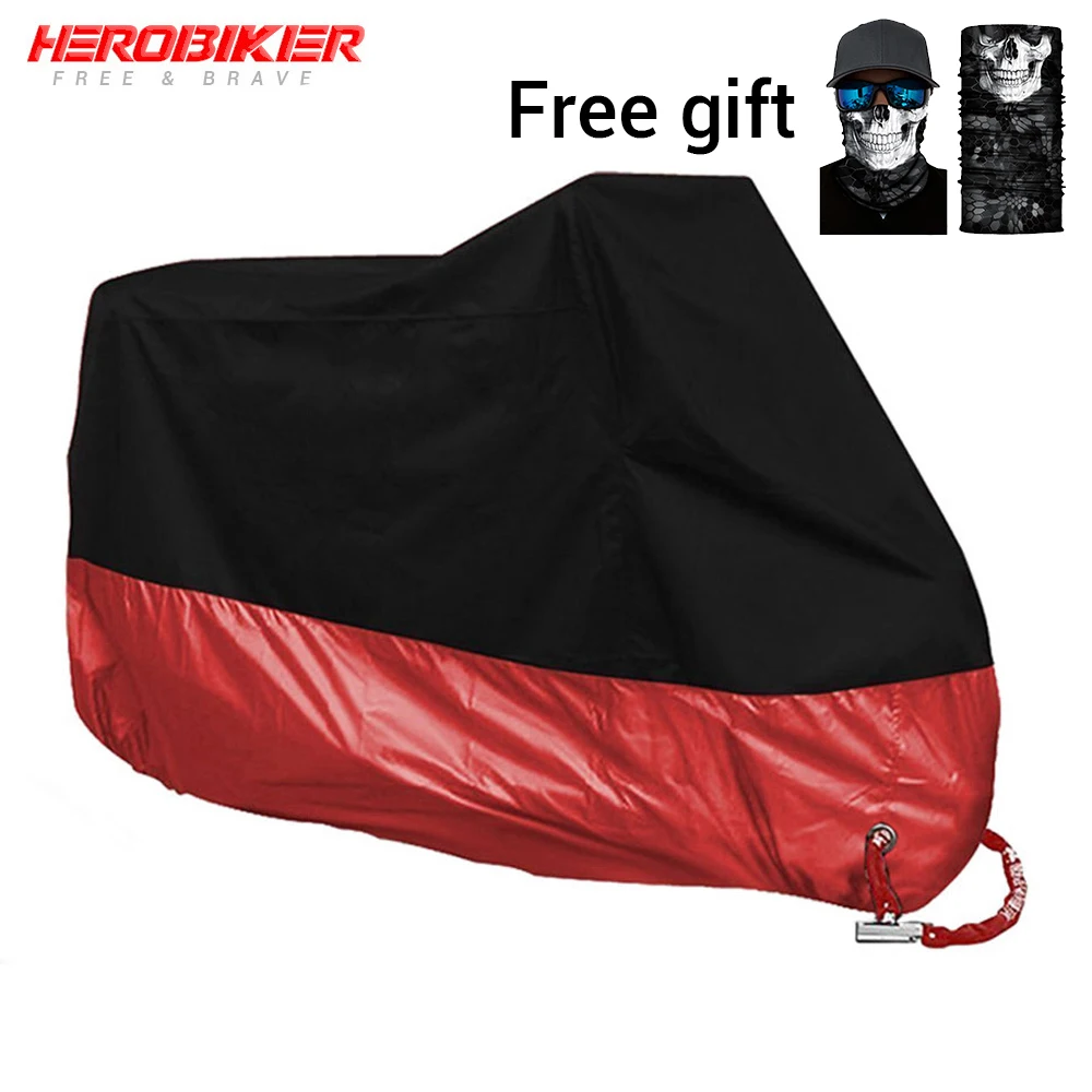 HEROBIKER, новинка, мотоциклетная крышка, велосипедная, Всесезонная, водонепроницаемая, Пылезащитная, УФ-защита, для улицы, для мотоцикла, для скутера, для мотоцикла, дождевик - Цвет: Red
