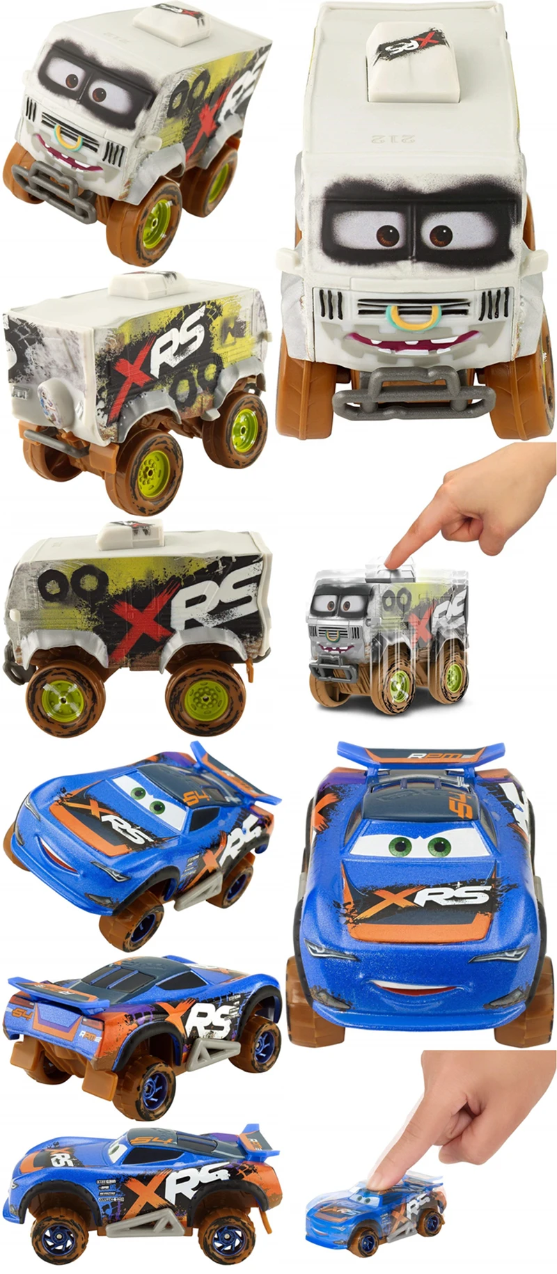 Дисней автомобиль Pixar Автомобили 3 2 XRS серии большие грязевые колеса Гоночная машина молния McQueen Рамирез черный шторм Джексон детская игрушка