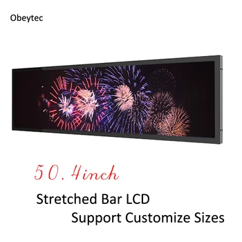 

obeycrop 50.4 " Bar Stretched LCD Display, 350cd/700cd/m² optional, 1920*268 FHD. Android OS, View 1209.6*265mm