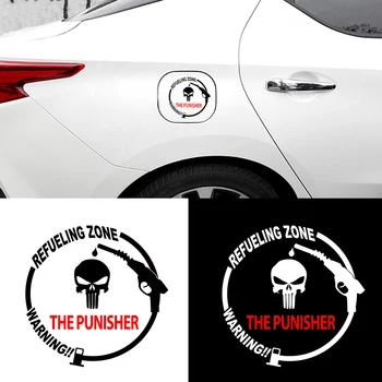 

Car Styling Fuel Oil Cap Tank Pad Protector Sticker Punisher Creative Decals For Fuel Tank Cap Auto Tuning Styling Vinyls D50