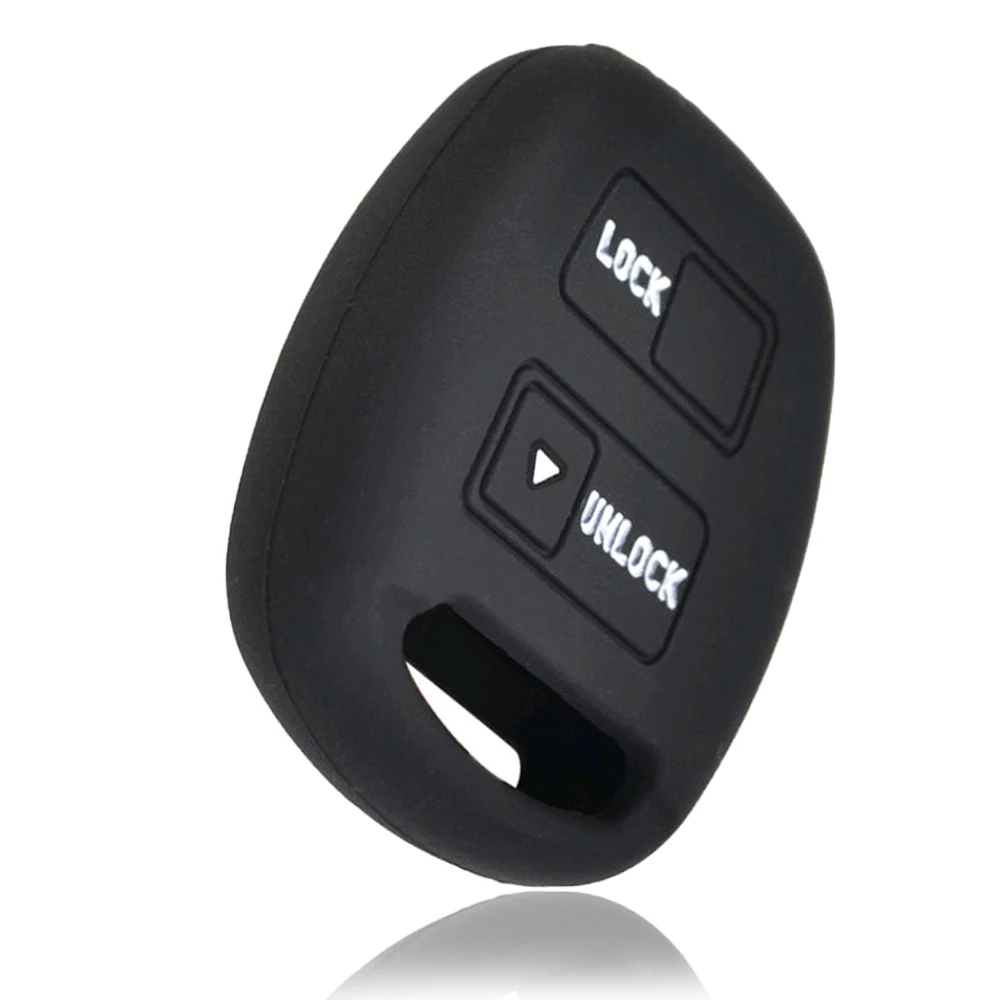 2Buttons Silicone Car Remote Key Fob Shell Cover Case Fit For TOYOTA CAMRY RAV4 PRADO COROLLA AVENSIS LAND CRUISER YARIS