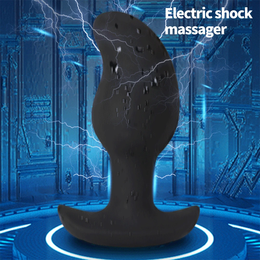 Electro Shock Anal Plug Vibrator Remote Control Dildo Vibrator E-stim G-spot Men Prostate Massage Big Butt Plug Vibrator Sex Toy - 3