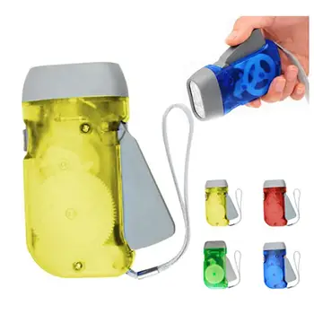 

3 LED Dynamo Wind Up Traveling Torch Light Battery-Free Product Manual Generator Camping Lights Hand Crank Flashlight