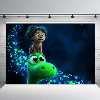 

MEHOFOTO Green Dinosaur Party Backdrop Dark Navy Backgrounds for Photo Studio 7x5FT Vinyl Custom Background Photography