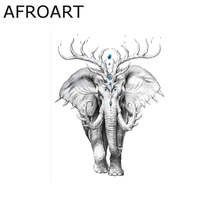 

Wall Art Decor Elephant Posters and Prints Oil Painting on Canvas Art Prints Wall Pictures for Living Room Canvas Painting