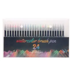 Кисть 24 цвета Акварельная ручка и 1 водная кисть Цветная кисть для рисования; ручка маркер с мягкой головкой водная цветная ручка