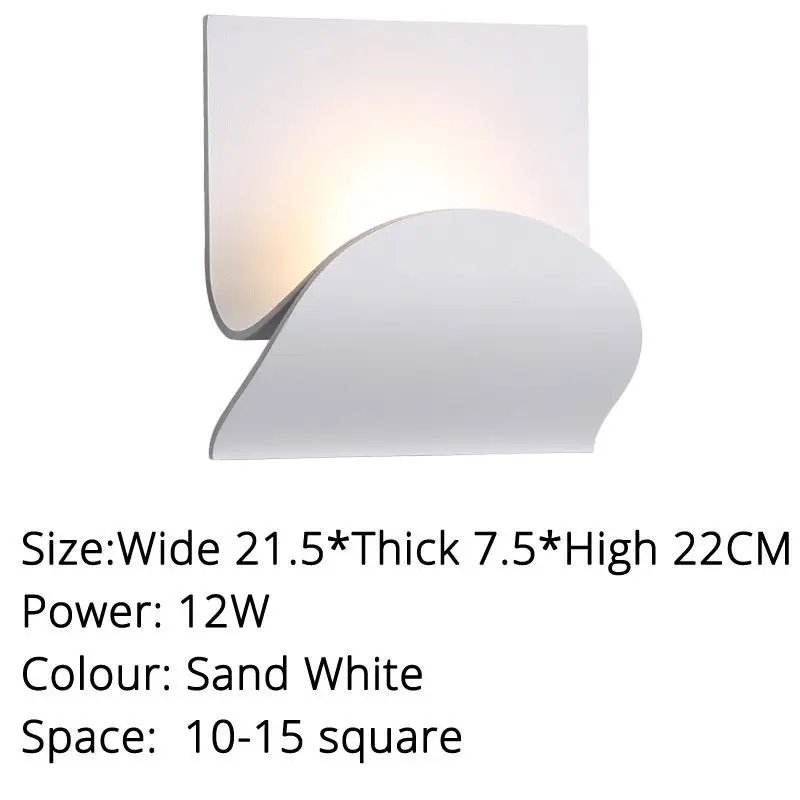 White L22xw21.5x7.5 Настенный светильник s Современный Стиль Спальня светодиодный светильник s гостиная настенный светильник ing домашние лампы теплый белый светильник - Цвет абажура: White L22xw21.5x7.5