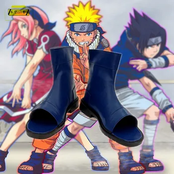 

Anime Naruto Akatsuki Nanja Cosplay Shoes Uzumaki Sakura Sasuke Kakashi Black Blue Sandals Custom-made for men women