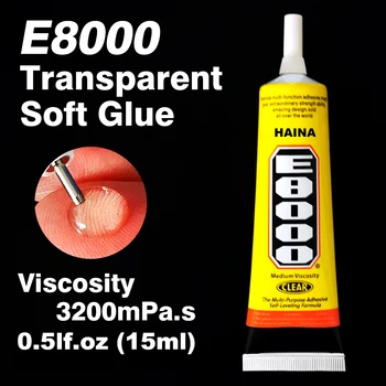 

15ml E-8000 Glue Multipurpose polyurethane transparent paste metal glass stone porcelain wood bamboo leather plastic E8000 glue