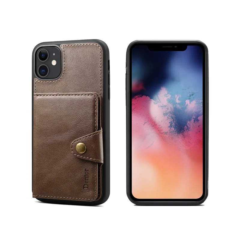 Чехол Newisdom для iPhone 11 pro max, кожаный чехол с откидной крышкой, чехол для телефона с отделением для карт, чехол для iPhone 11, роскошный чехол bronw