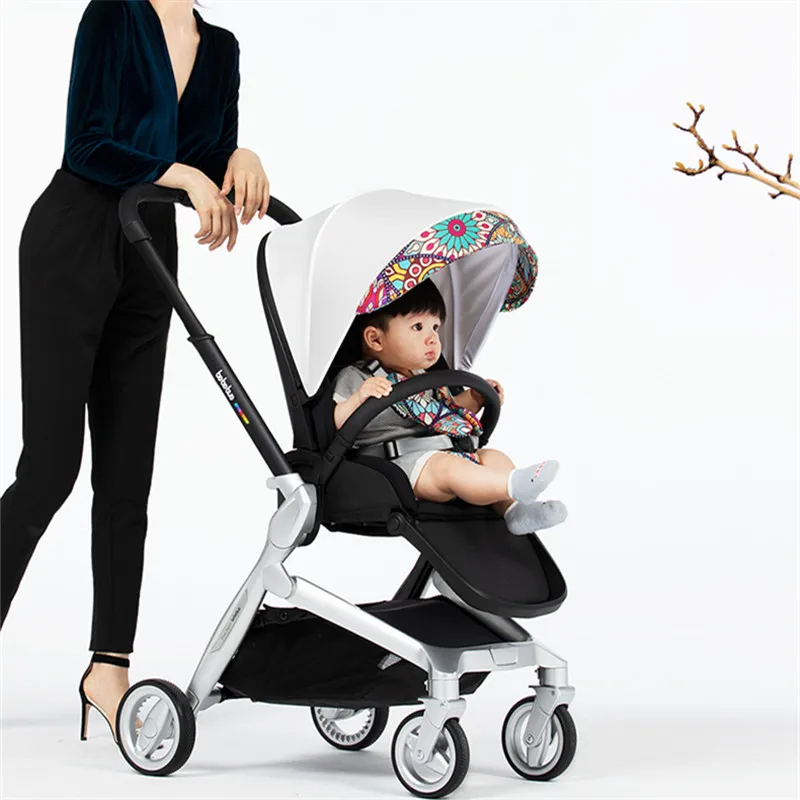 

Multifunctional Luxury Baby Stroller 3 in 1 High Landscape Stroller Folding Carriage For Newborn European Design Pram