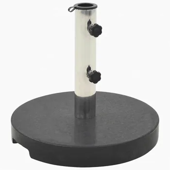 

Metal Round Umbrella Base Stand Patio Outdoor All Weather Backyard Garden Poolside Balcony Black