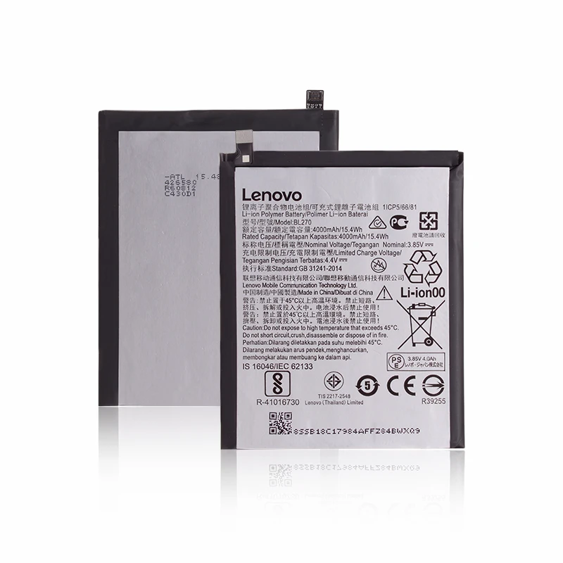 Для lenovo Vibe K6 Plus батарея G Plus G5 Plus батарея BL270 4000 мАч полная емкость