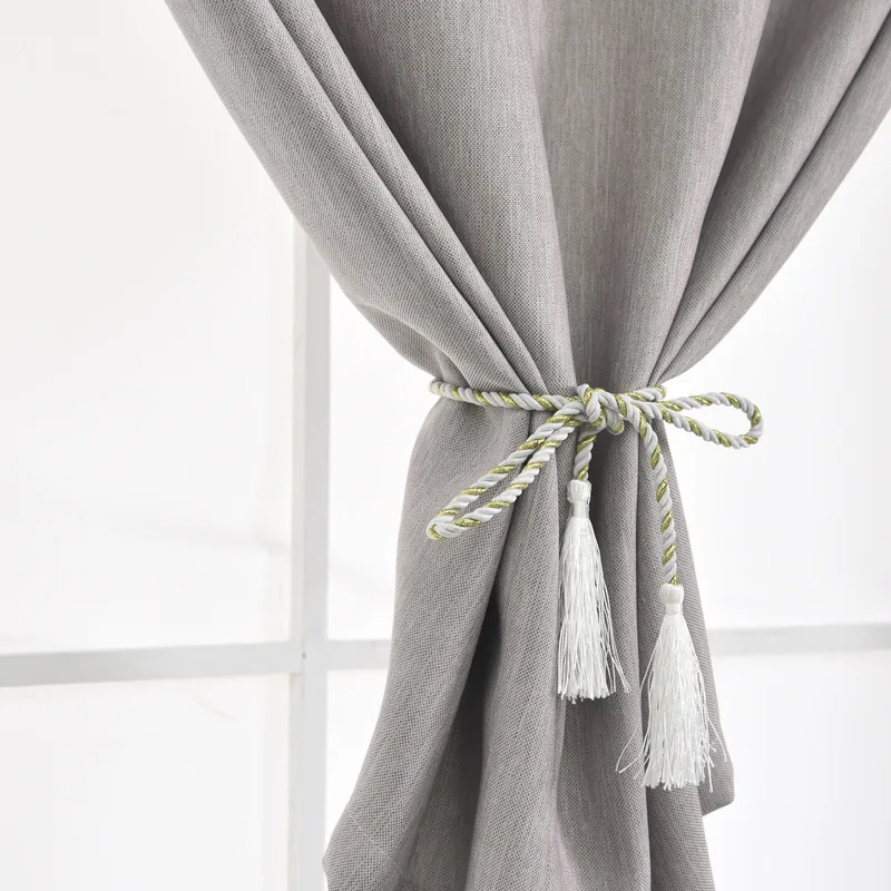 Искусственная кожа из хлопка и льна современный минималистский высокого козырек от солнца-пробивка отверстий небольшая занавеска двери Шторы по индивидуальному заказу закончил произво