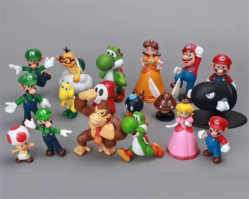 Экшн игрушки Super Marioes Bros фигурки модель мультяшных кукол коллекционная