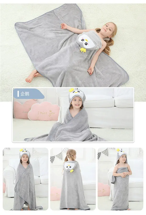 Для детей ясельного возраста Детские пляжные полотенца халат из бархата